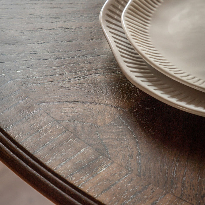 Camford Contemporary Round Extending Dining Table