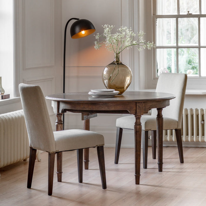 Camford Contemporary Round Extending Dining Table