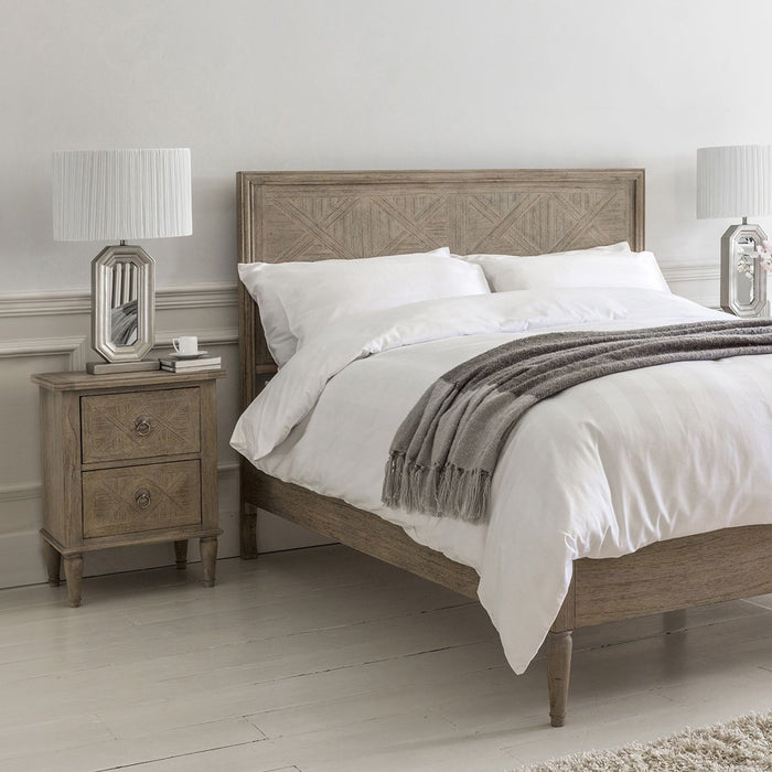 Camille French Style Weathered Bedside Table