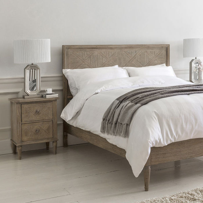 Camille French Style Weathered Bedside Table