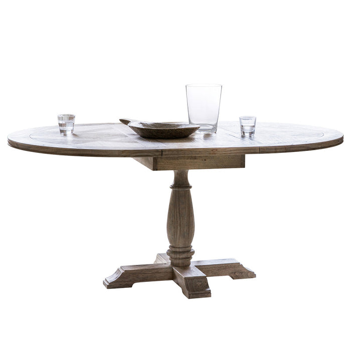 Camille Round Weathered Extending Dining Table