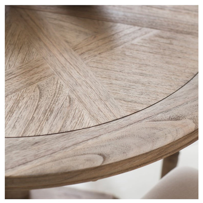 Camille Round Weathered Extending Dining Table
