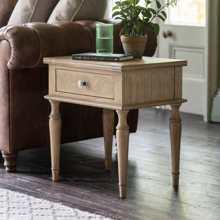 Camille French Style 1 Drawer Side Table