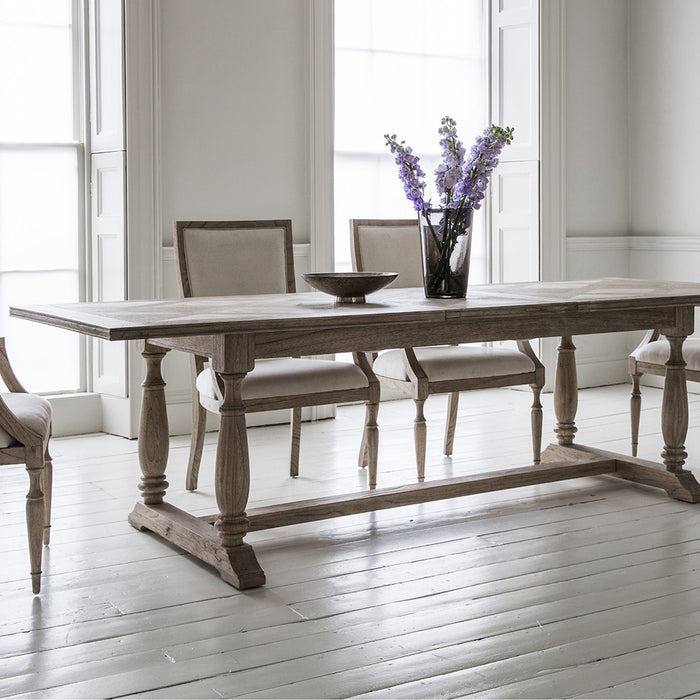 Camille French Weathered Extending Dining Table