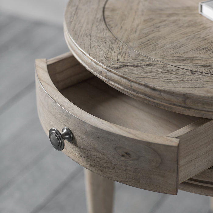 Camille French Weathered Side Table
