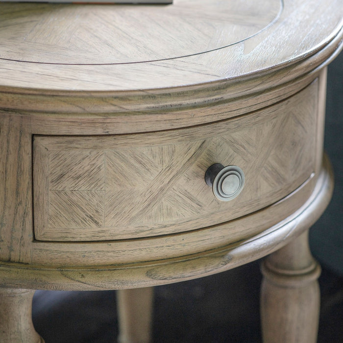 Camille French Weathered Side Table