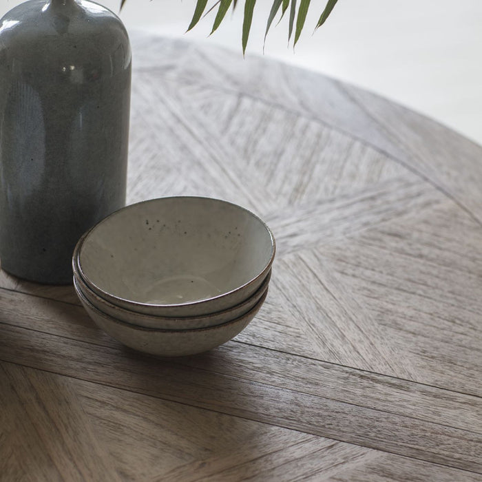Camille Round Weathered Extending Dining Table