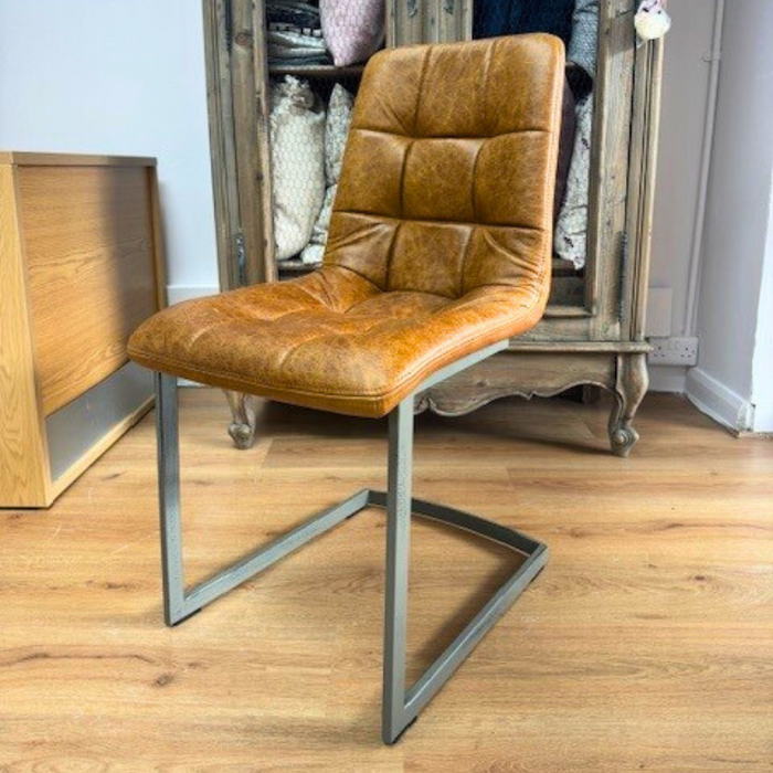 Ex-Display Cantilever Faux Chair