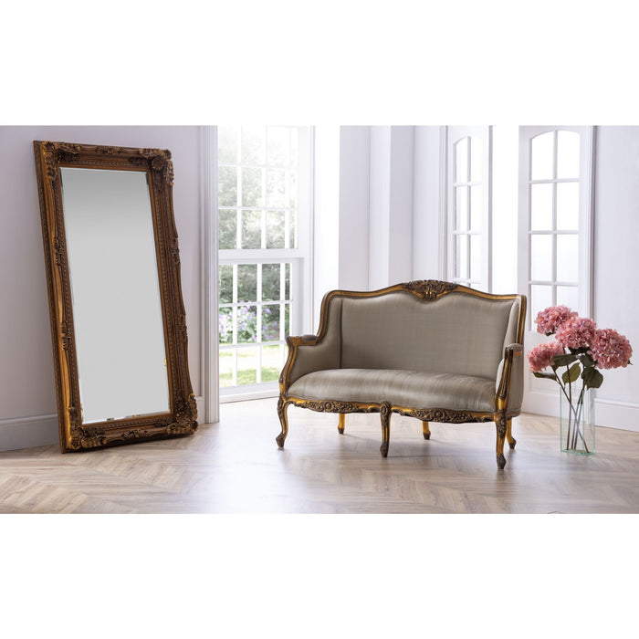 Carved Louis Leaner Gold Mirror