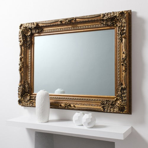 Carved Louis Mirror Gold