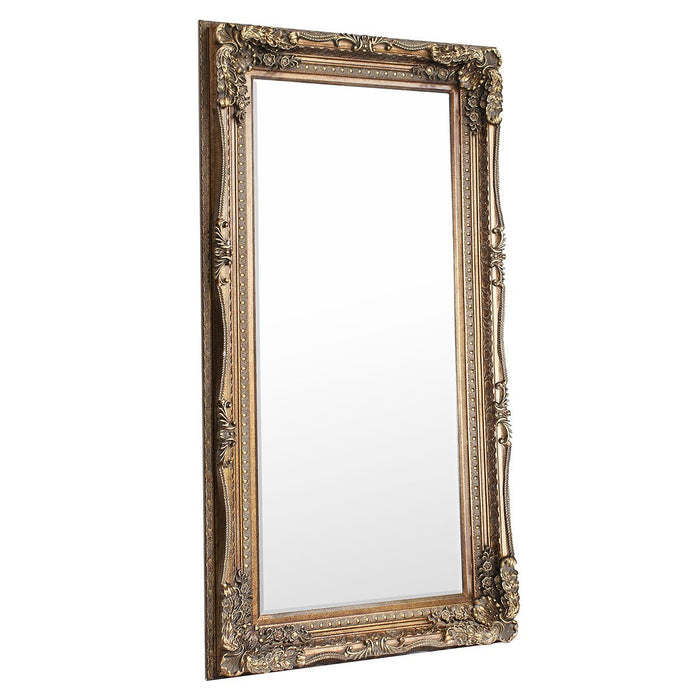 Carved Louis Leaner Gold Mirror