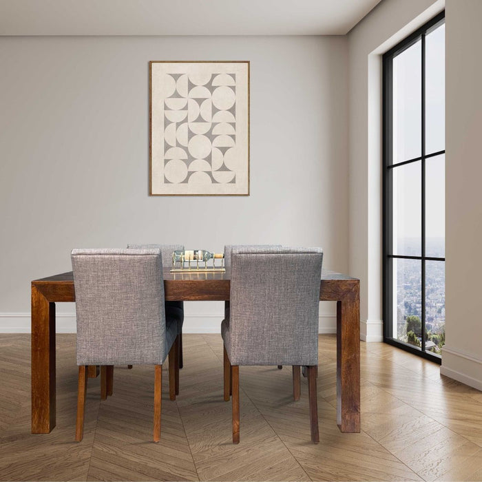 160cm Dakota Dining Table and 4 Milan Dining Chairs 3 Colours - In Stock