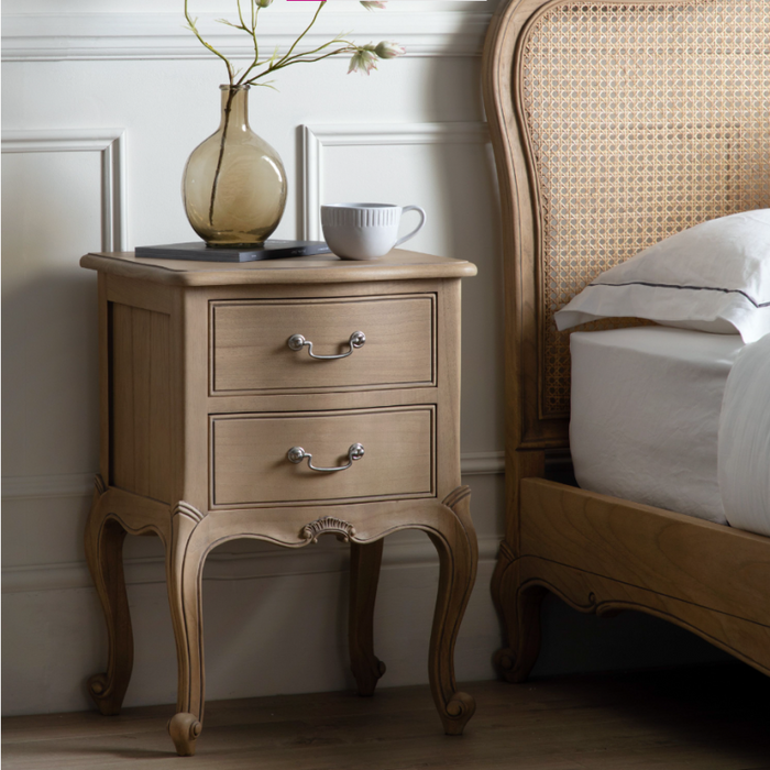 Charlotte Weathered French Inspired Bedside Table
