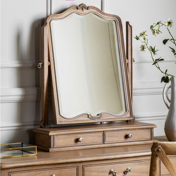 Charlotte Weathered French Inspired Dressing Table Mirror