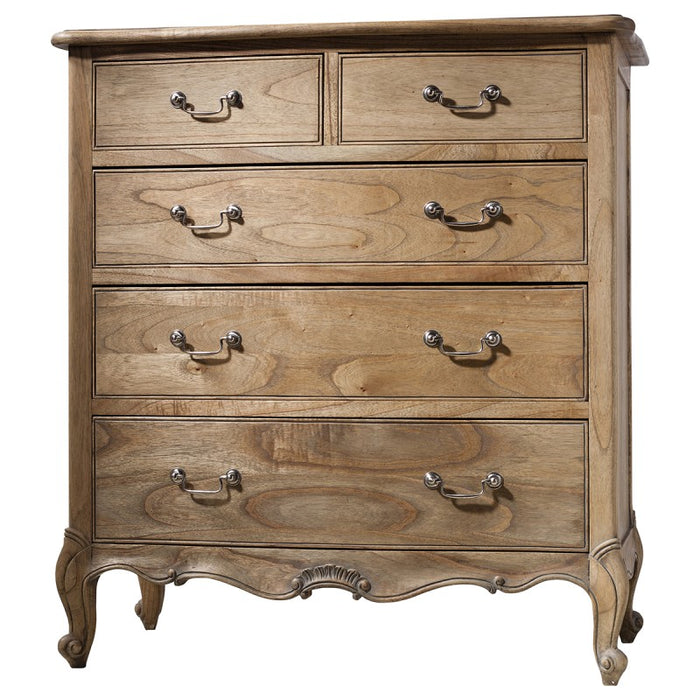 Charlotte Weathered French Inspired 5 Drawer Chest