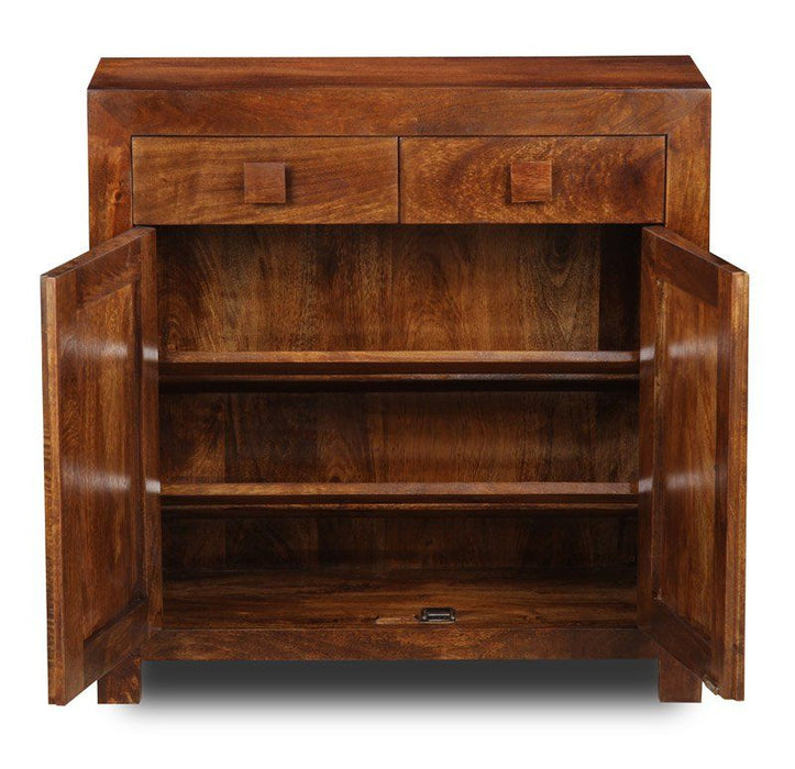 Dakota Mango Wood 85cm Shoe Cupboard - Due 8th September