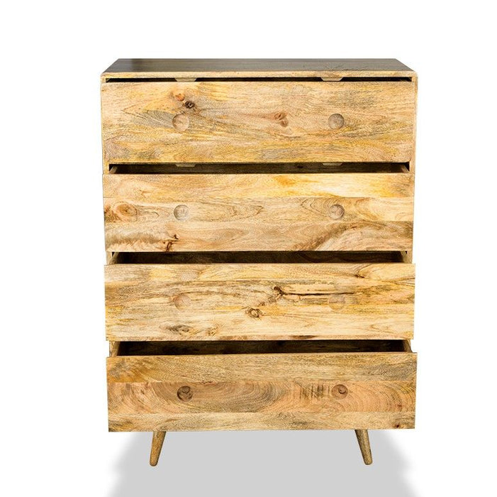 Light Vintage Mango 85cm Large Chest of Drawers - In Stock