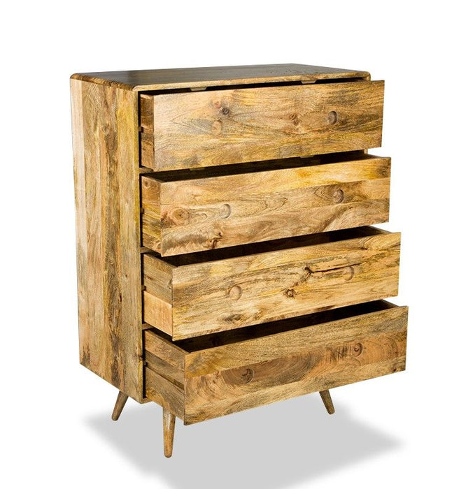 Light Vintage Mango 85cm Large Chest of Drawers - In Stock