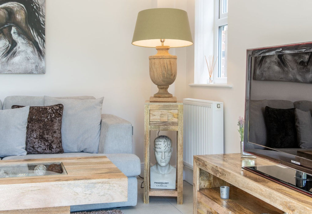 Light Dakota Lamp Table - In Stock