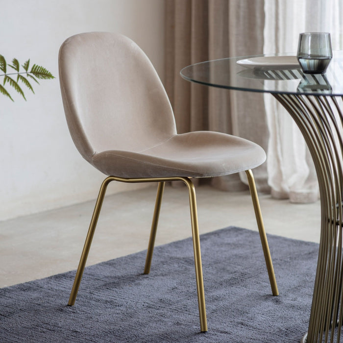 Contemporary Oatmeal Dining Chair 2pk