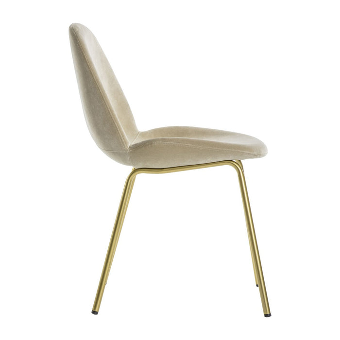 Contemporary Oatmeal Dining Chair 2pk