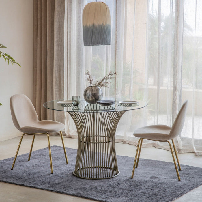 Contemporary Oatmeal Dining Chair 2pk