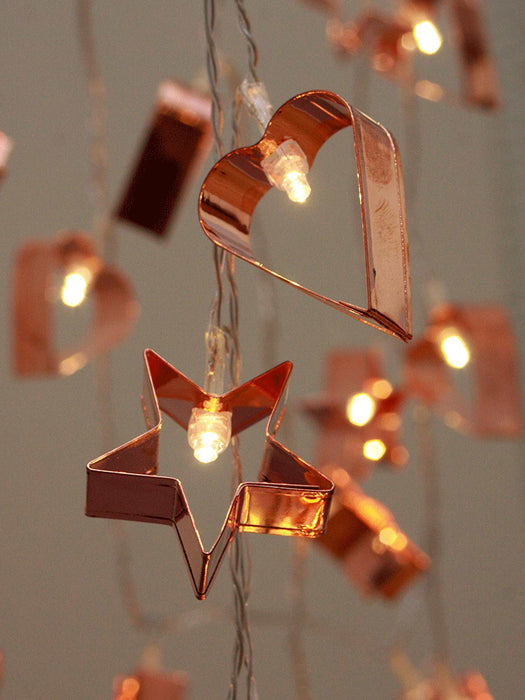 Copper Cookie Cutter Battery Lights