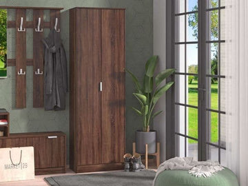 Amos Mann Dark Brown 2 Door Utility Cupboard