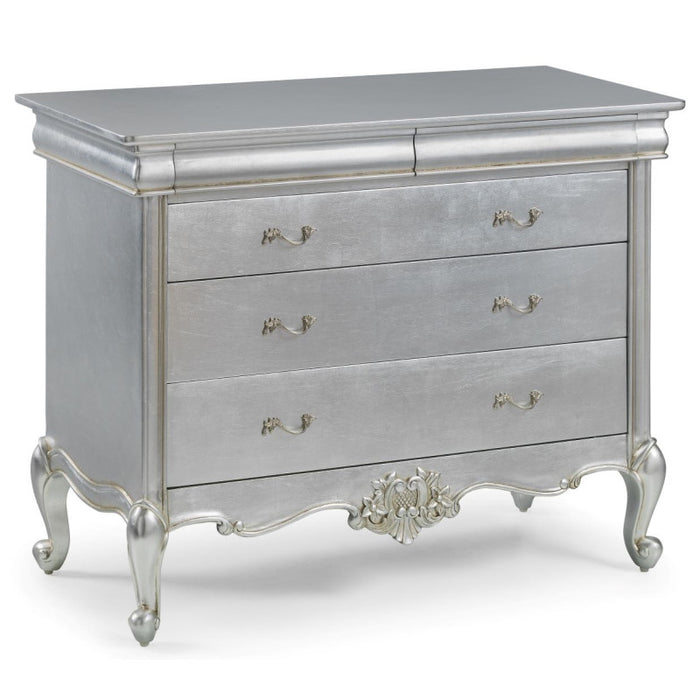 Cristal French Silver 3 Drawer Wide Chest
