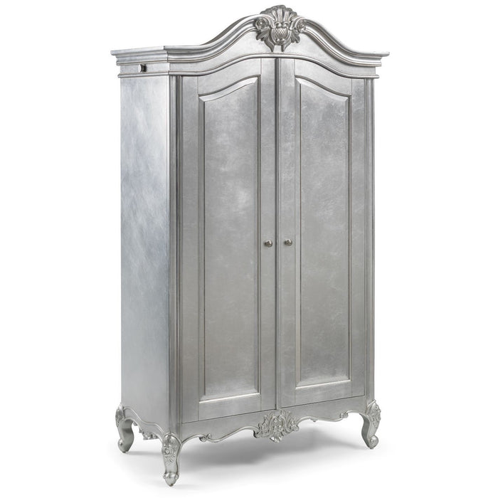 Cristal French Silver Leaf 2 Door Wardrobe