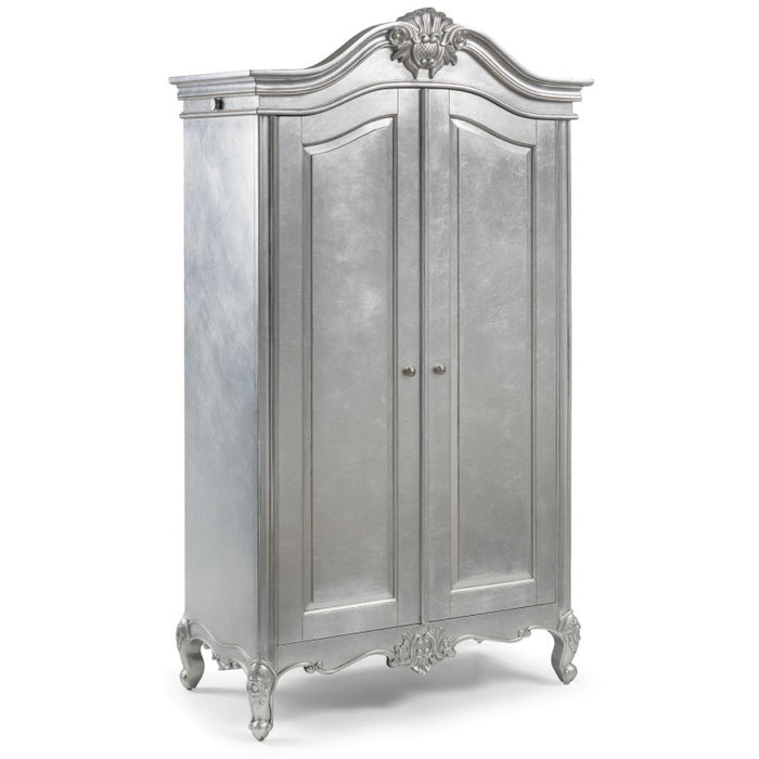 Cristal French Silver Leaf 2 Door Wardrobe