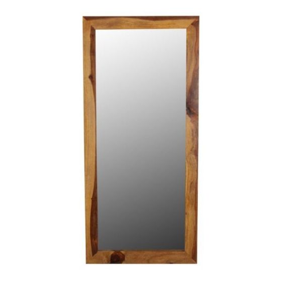 Acre & Artisan Cube Sheesham Tall Mirror In Stock Light