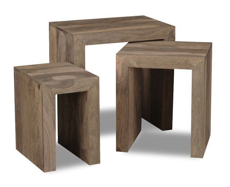 Cuba Mango Natural Nest of Tables - Last one remaining