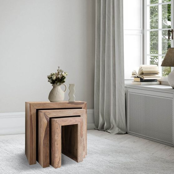 Acre & Artisan Cuba Nest Of 3 Tables