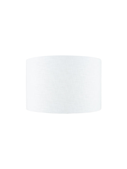Gino White Self Lined Linen Drum Shade