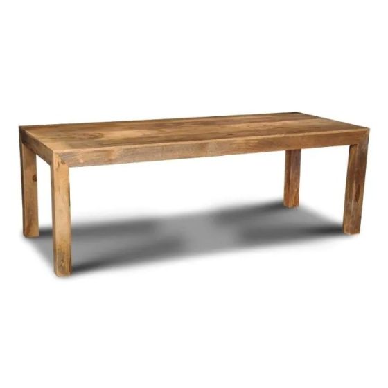 Acre & Artisan Light Solid Wood 220Cm Mango Wood Dining Table 8 Scandi Green Velvet Oak Dining Chair 3