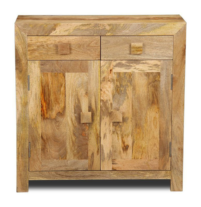 Light Dakota Mango Wood 85cm Shoe Cupboard - In Stock