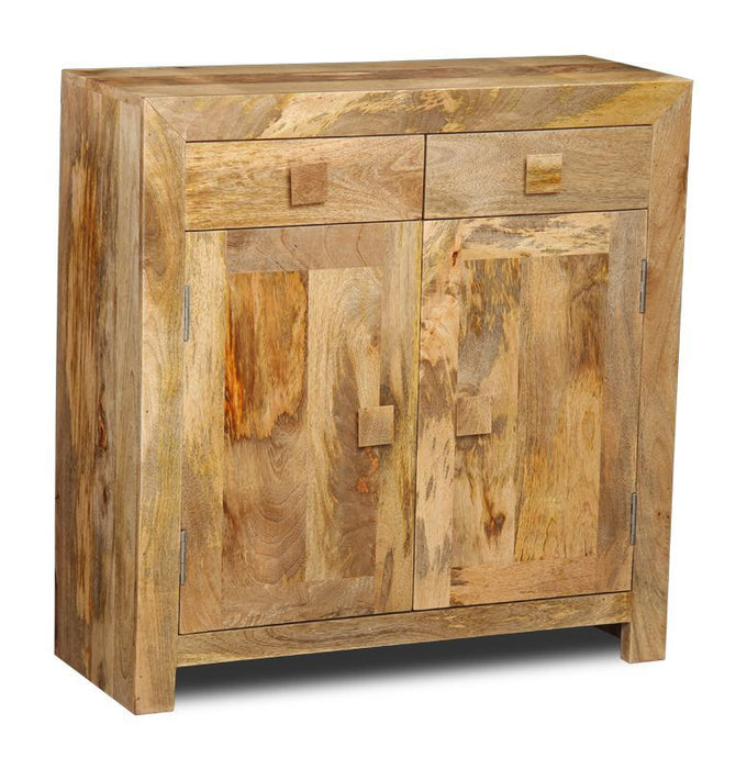 Light Dakota Mango Wood 85cm Shoe Cupboard - In Stock