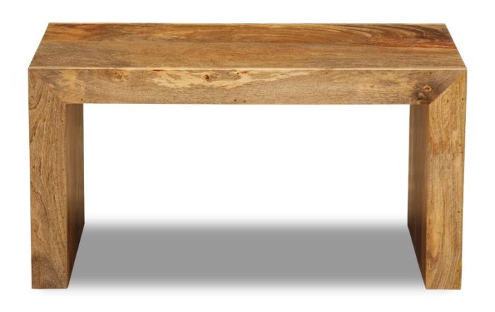 Acre & Artisan Light Solid Wood Small Open Coffee Table (85cm)