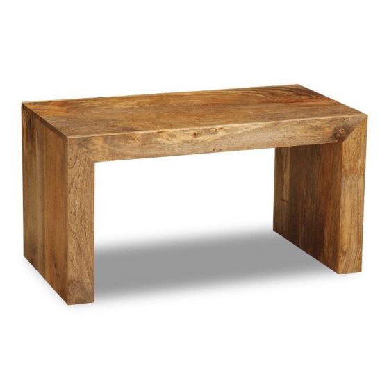 Acre & Artisan Light Solid Wood Small Open Coffee Table (85cm)
