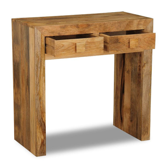 Light Dakota Mango Wood 80cm Console Table - In Stock