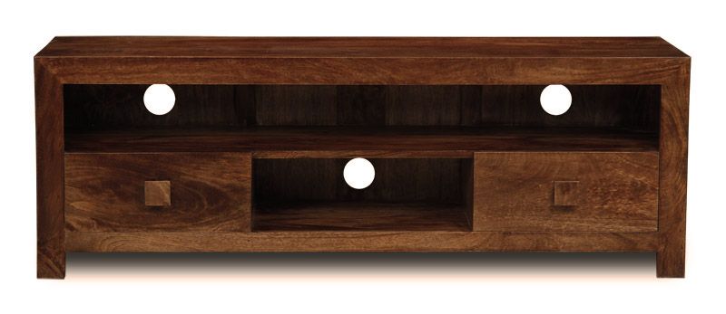 Dakota Mango Wood 145cm 2 Drawer Media Unit - Due 8th September