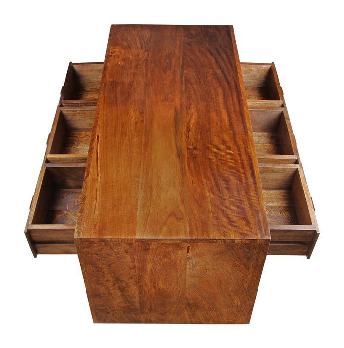 Dakota 110cm 6 Drawer Coffee Table - In Stock