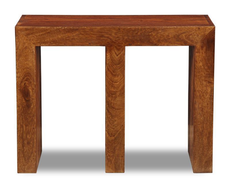 Dakota Mango Wood E Shaped Side Table - Due 8th September