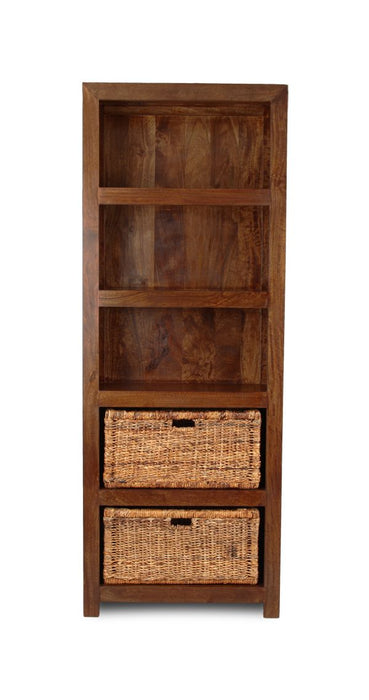 Dakota 76cm Tall Shelves with Rattan Baskets - Due 26th October