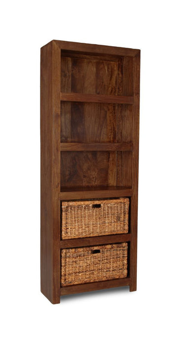 Dakota 76cm Tall Shelves with Rattan Baskets - Due 26th October