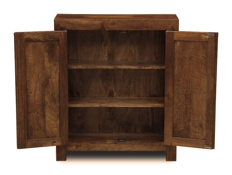 Dakota Mango Wood DVD Storage Cabinet - In Stock