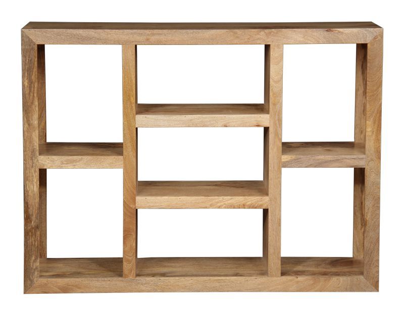 Light Dakota Mango Wood 131cm Multi-Shelf - In Stock