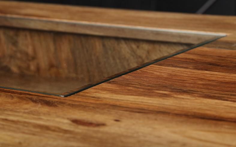 Light Dakota Mango Wood 115cm Pebble Table - In Stock
