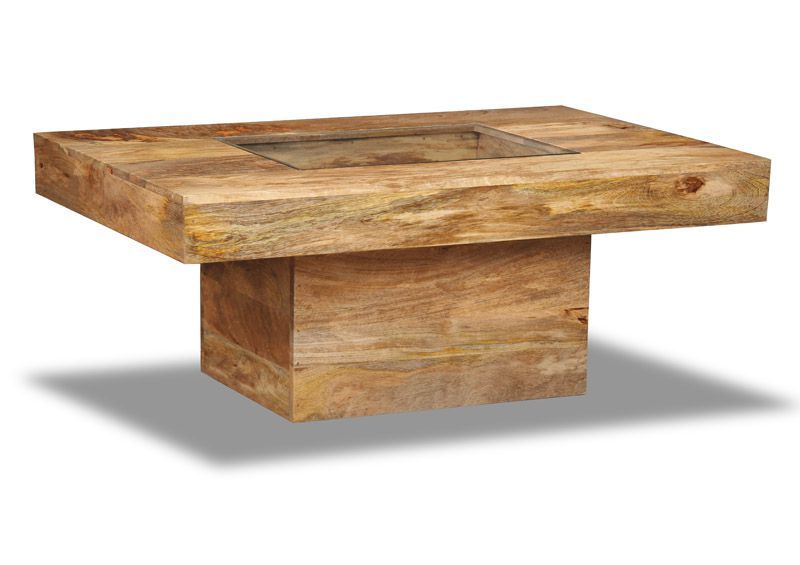 Light Dakota Mango Wood 115cm Pebble Table - In Stock